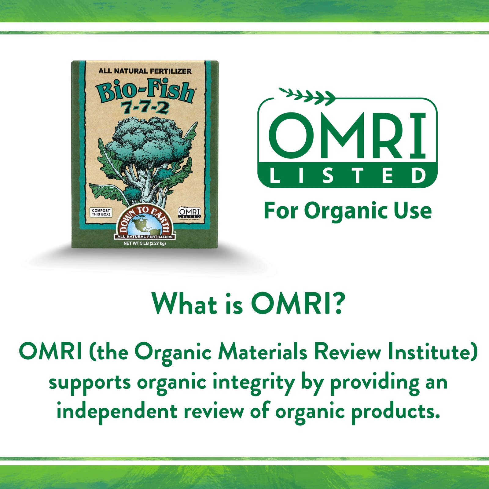 Down to Earth (#DTE07842) Organic Bio-Fish Fertilizer Mix 7-7-2, 5 lb