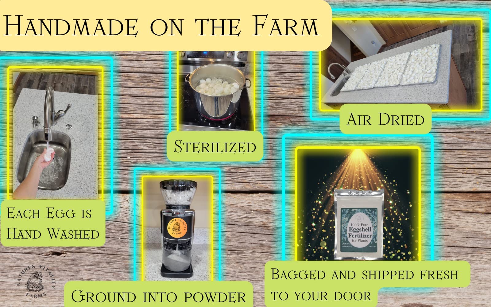 U.S.A. Eggshell Fertilizer Powder, 4 Ounce, for Tomato Plants, Orchids, Calci…
