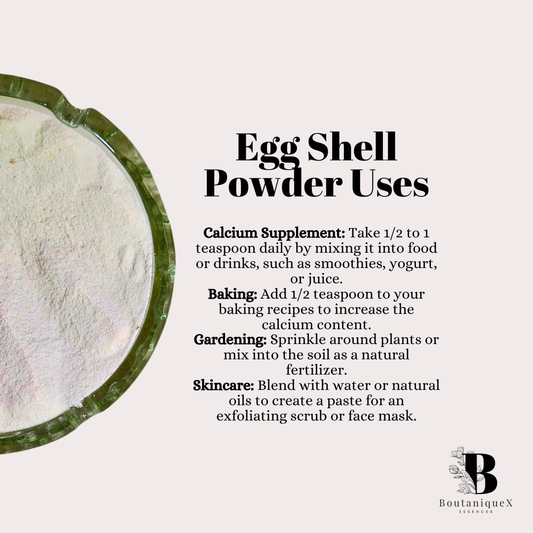 100g Finely Ground Eggshell Powder | Calcium-Rich Supplement & Plant Food