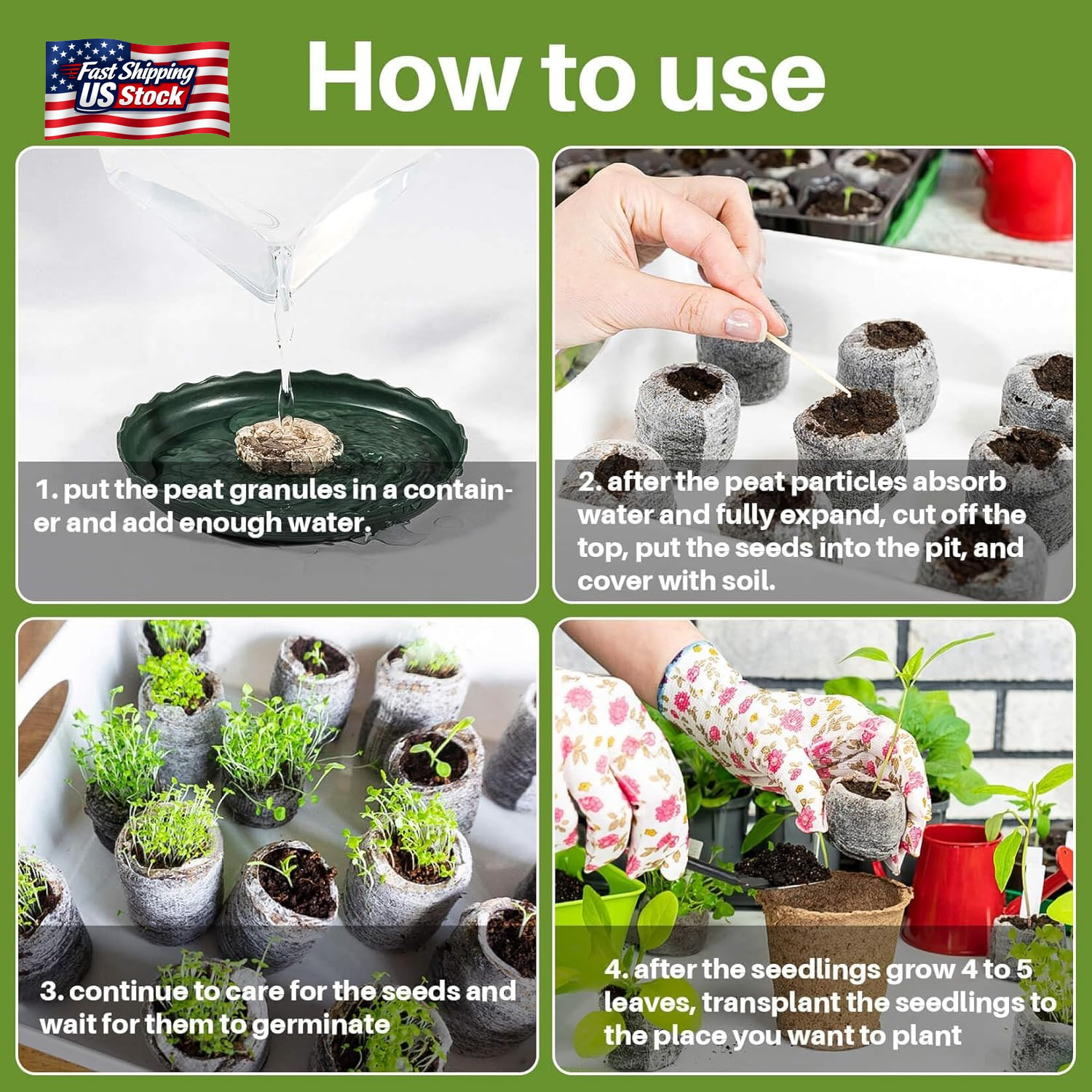 MAQIHAN 50PCS Peat Pellets for Seedlings – 30MM Seed Starter Pellets Peat Pods f