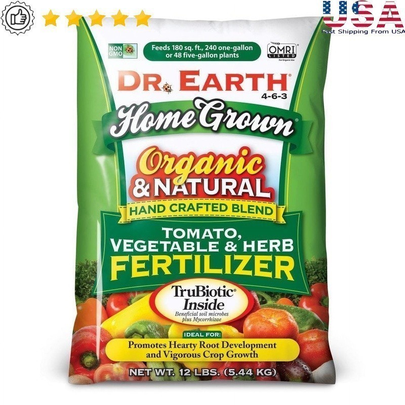 Organic Vegetable Fertilizer 4-6-3 Natural Food TruBiotic 12lb Indoor Outdoor US