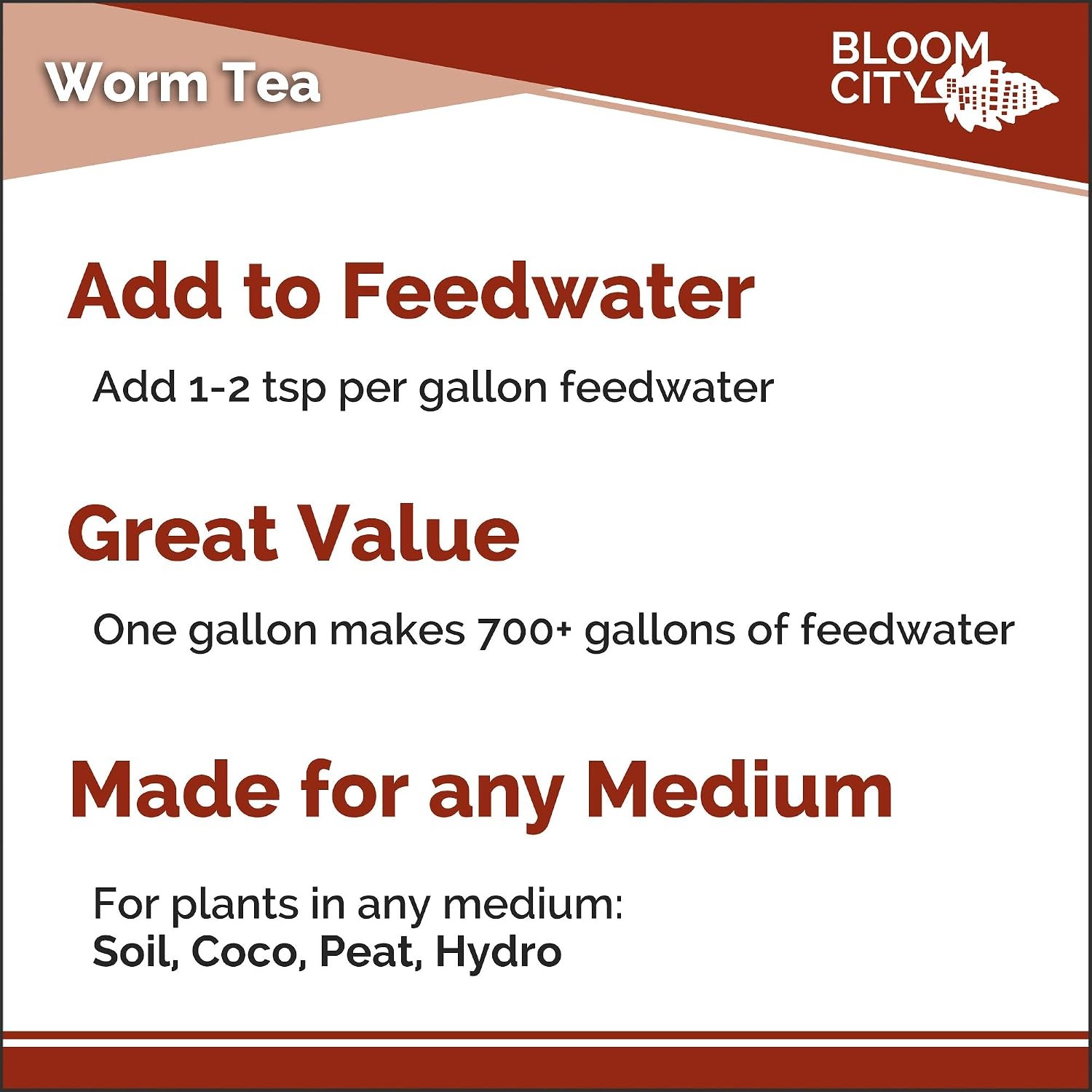 Organic Earthworm Tea Concentrate, Soil Microbe Booster, 8oz | For Compost & Pla