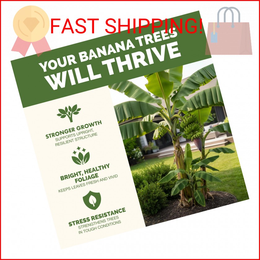 Banana Tree Fertilizer – Liquid Fertilizer for All Banana Tree Varieties, Suppor