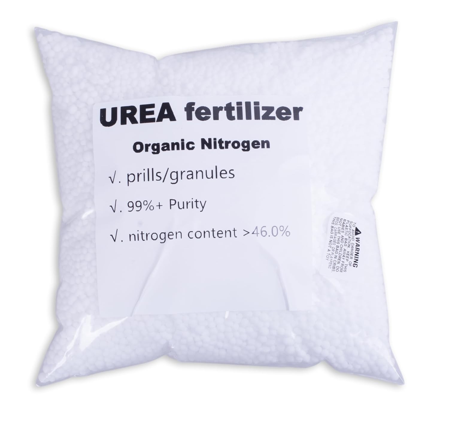 Urea Fertilizer 46.0% Minimum Nitrogen Commercial Grade 99+% Purity Plant Foo…