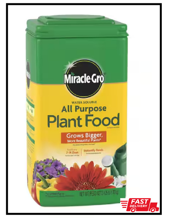Water Soluble All Purpose Plant Food 4.25 Lbs. for Indoor/Outdoor Plants, Roses,