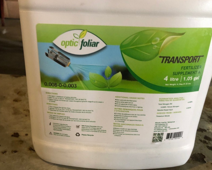 4L Optic Foliar Overgrow Foliar Nutrition 4 Liters 0.008-0-0.003 All-in-One
