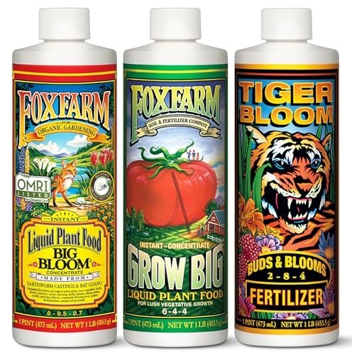 Liquid Fertilizer Trio Pack Big Bloom Grow Big Tiger Bloom 3 Pint Bundle