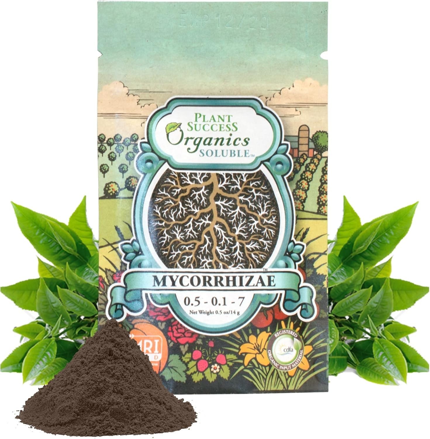 Organic Soluble Fertilizer with Mycorrhizae – 0.5 oz for Luxurious Plant Growth