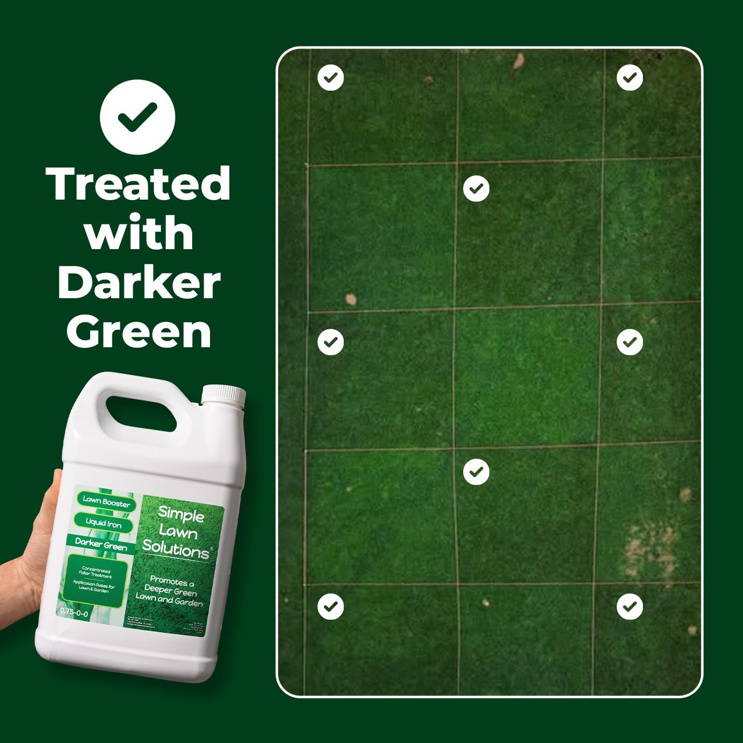 Liquid Iron Fertilizer for Dark Green Grass – Chelated Micronutrients Spray 1 Ga
