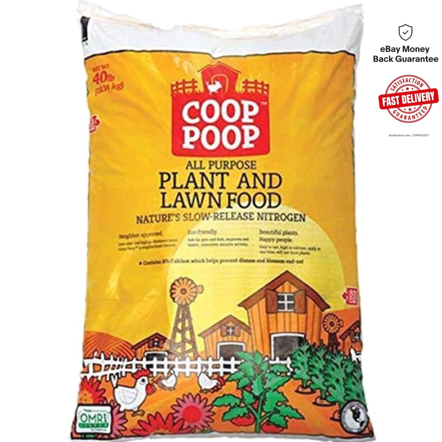 40 lb. Coop Poop All-Purpose Granules for Flower & Vegetable Gardens