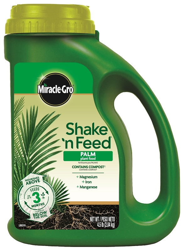 Miracle-Gro Shake ‘N Feed Palm Plant Food, 4.5 lb., Feeds up to 3 Months