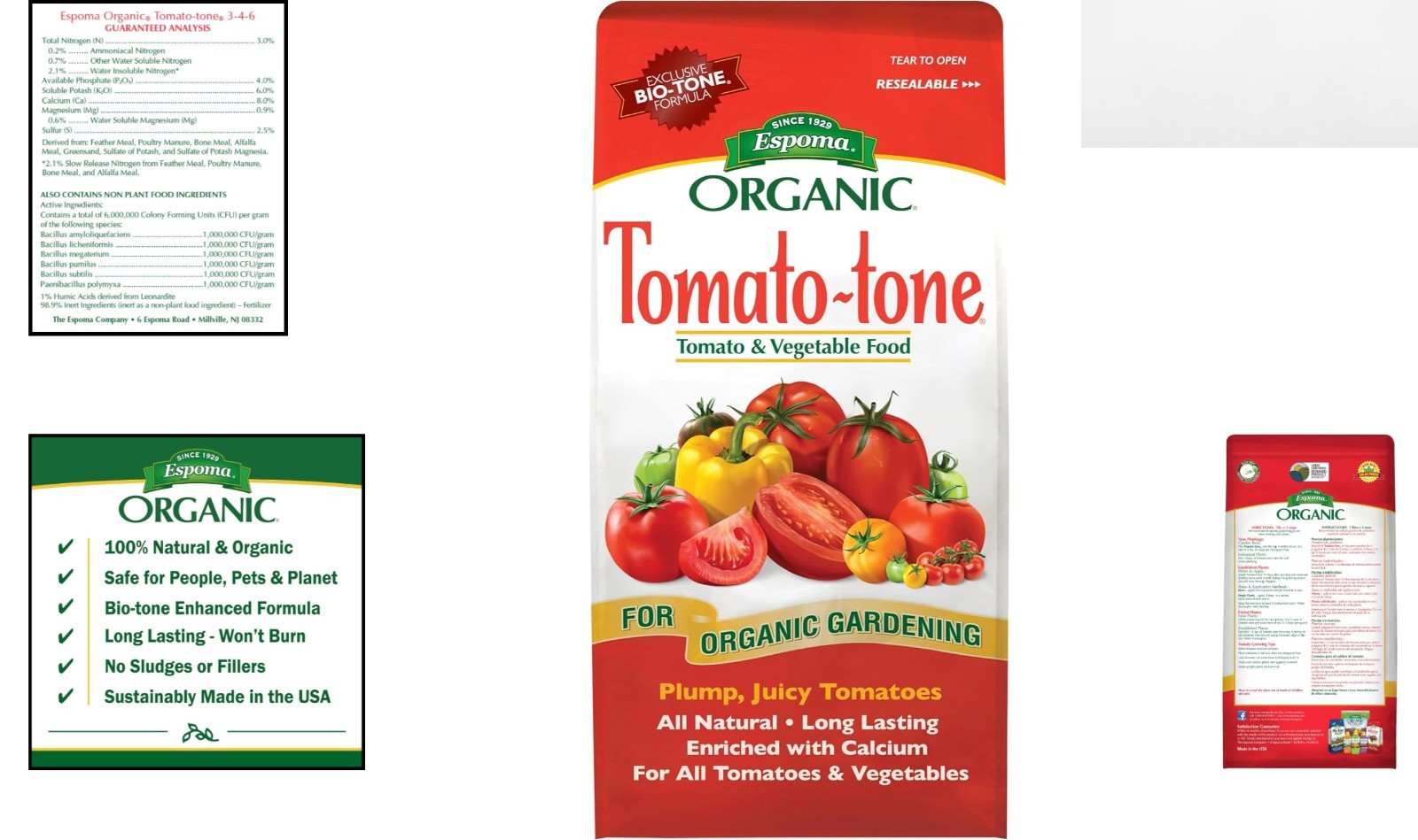 Organic Tomato-Tone 3-4-6 Fertilizer with 8% Calcium – 4 lb for Abundant Harv…