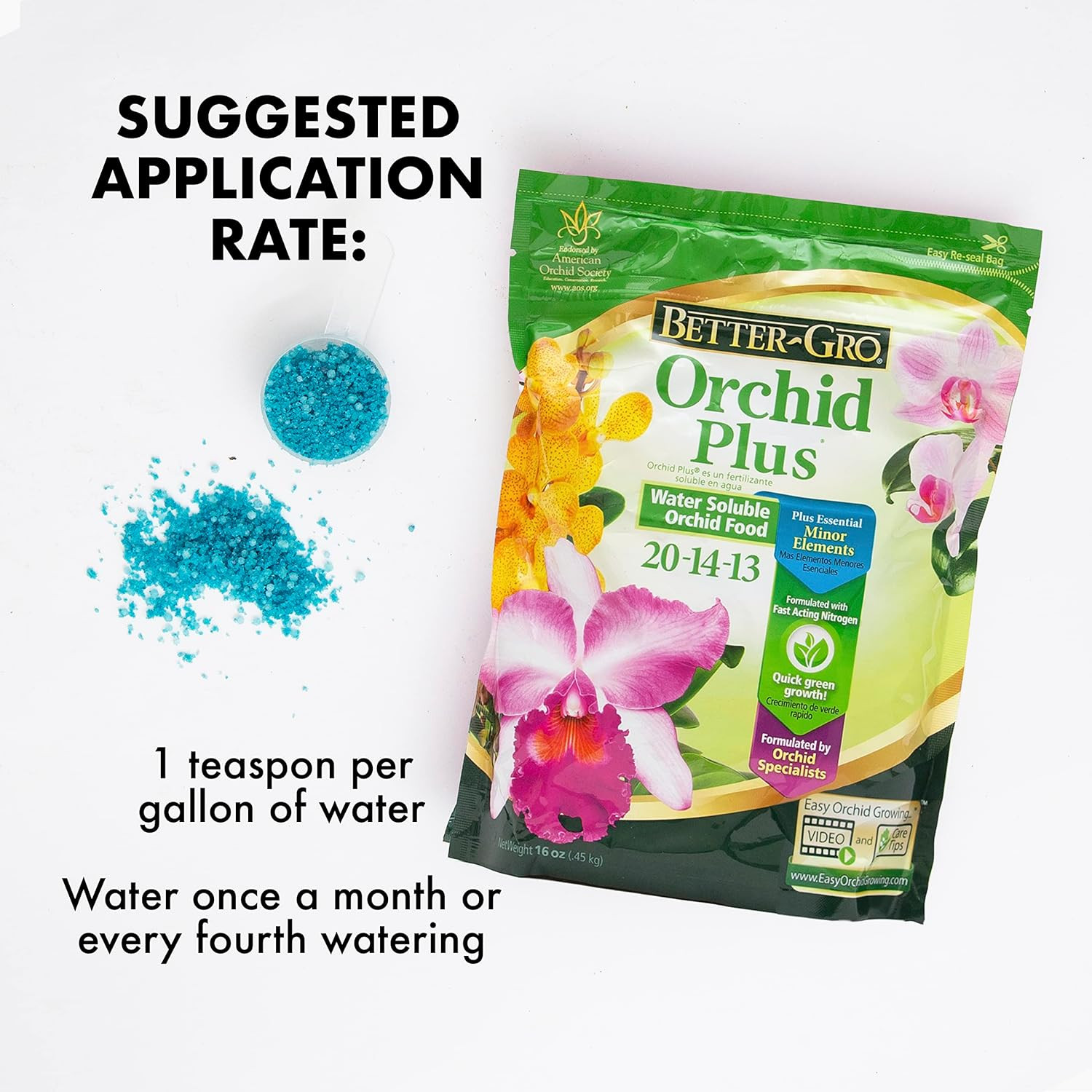 Better Gro Orchid Plus Fertilizer 16 Oz Urea Free For Healthy Orchid Growth