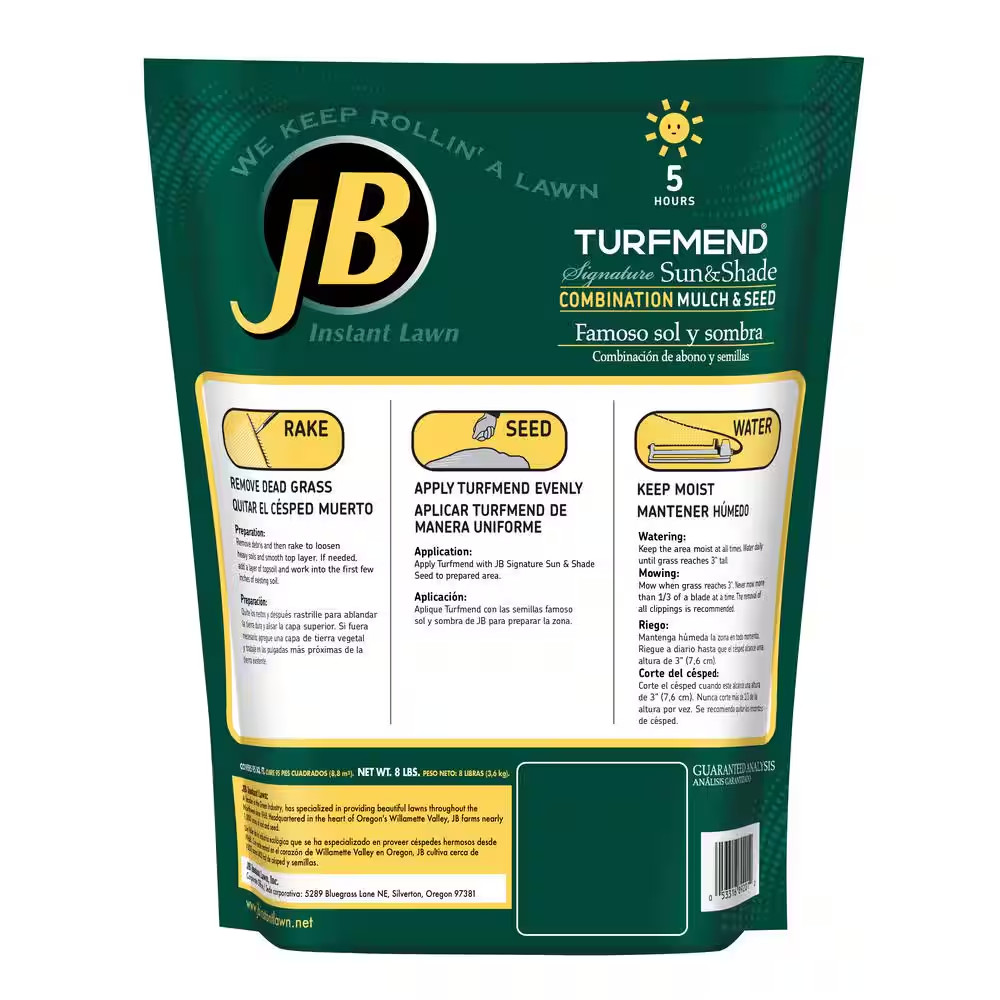 8 Lbs. JB Signature Sun and Shade with Turfmend (Rye/Fine Fescues)