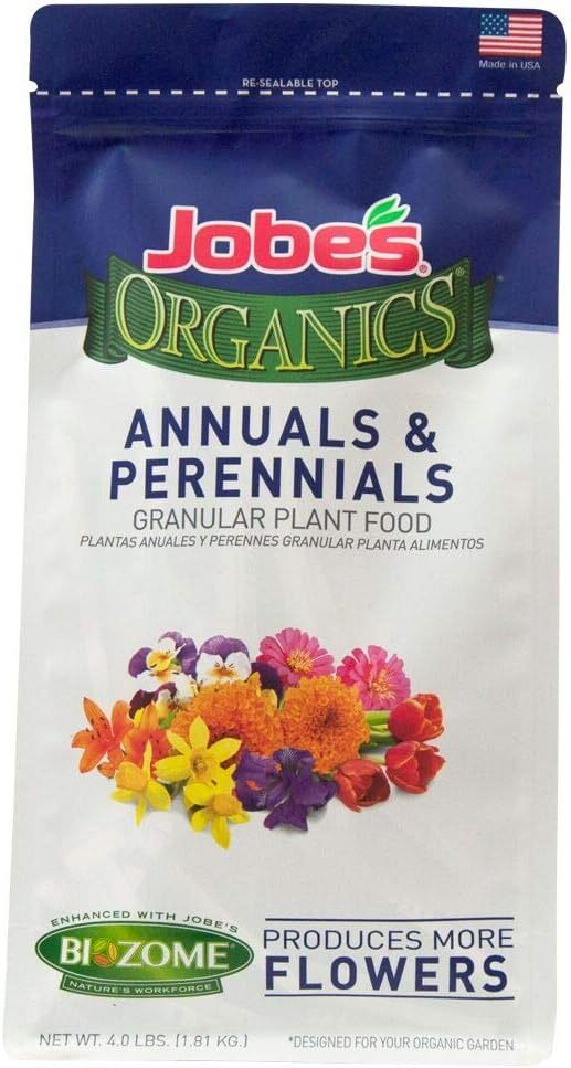 Jobe’s 09627 4 lb Organic Granular Annual & Perennial Flower Plant Food