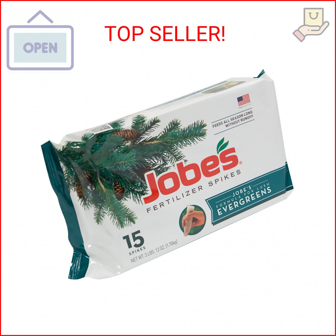 Jobe’s Slow Release Evergreen Fertilizer Spikes, Easy Plant Care for Cypress, Ar