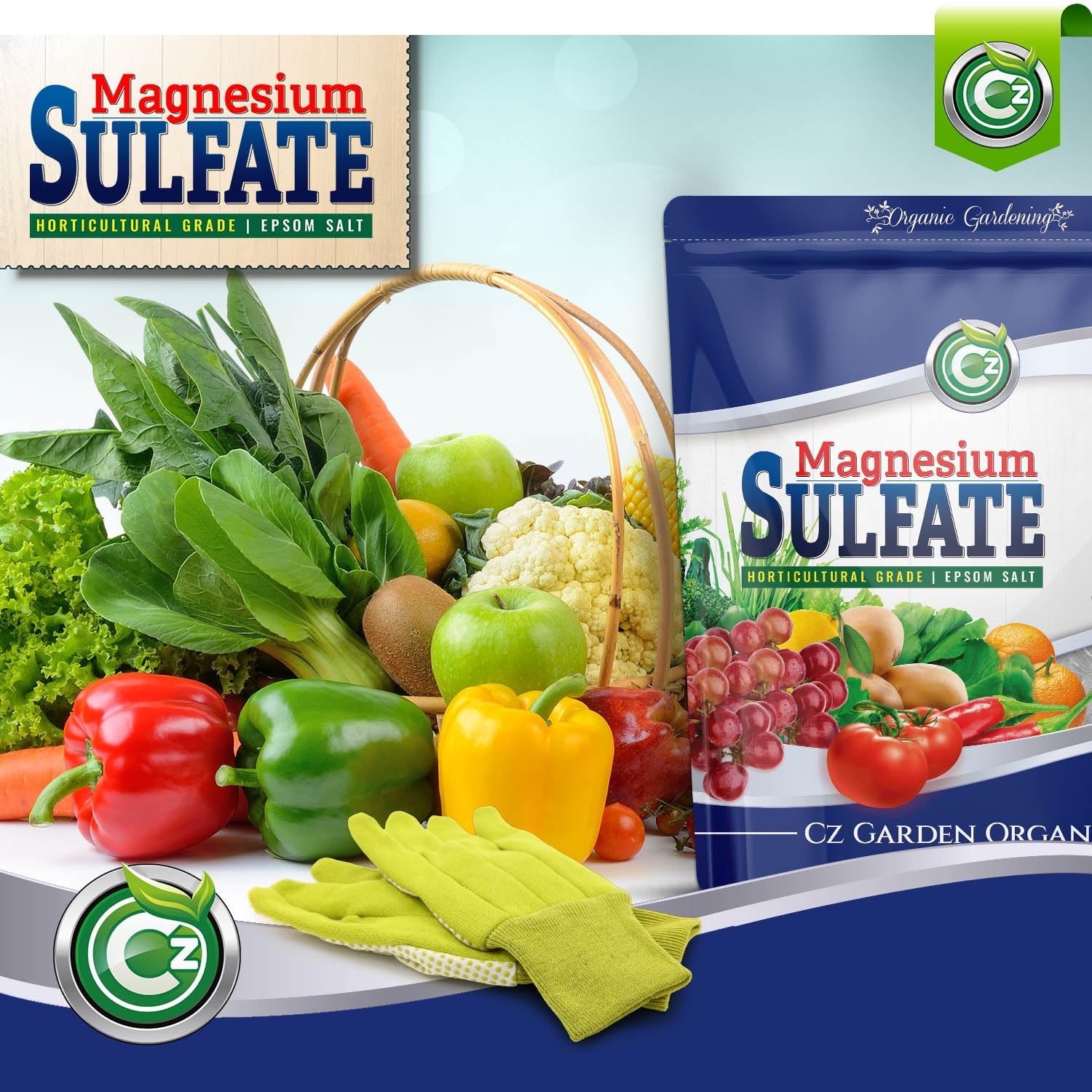 Magnesium Sulfate Epsom Salt 5LB – Made in USA – Plant Food Fertilizer