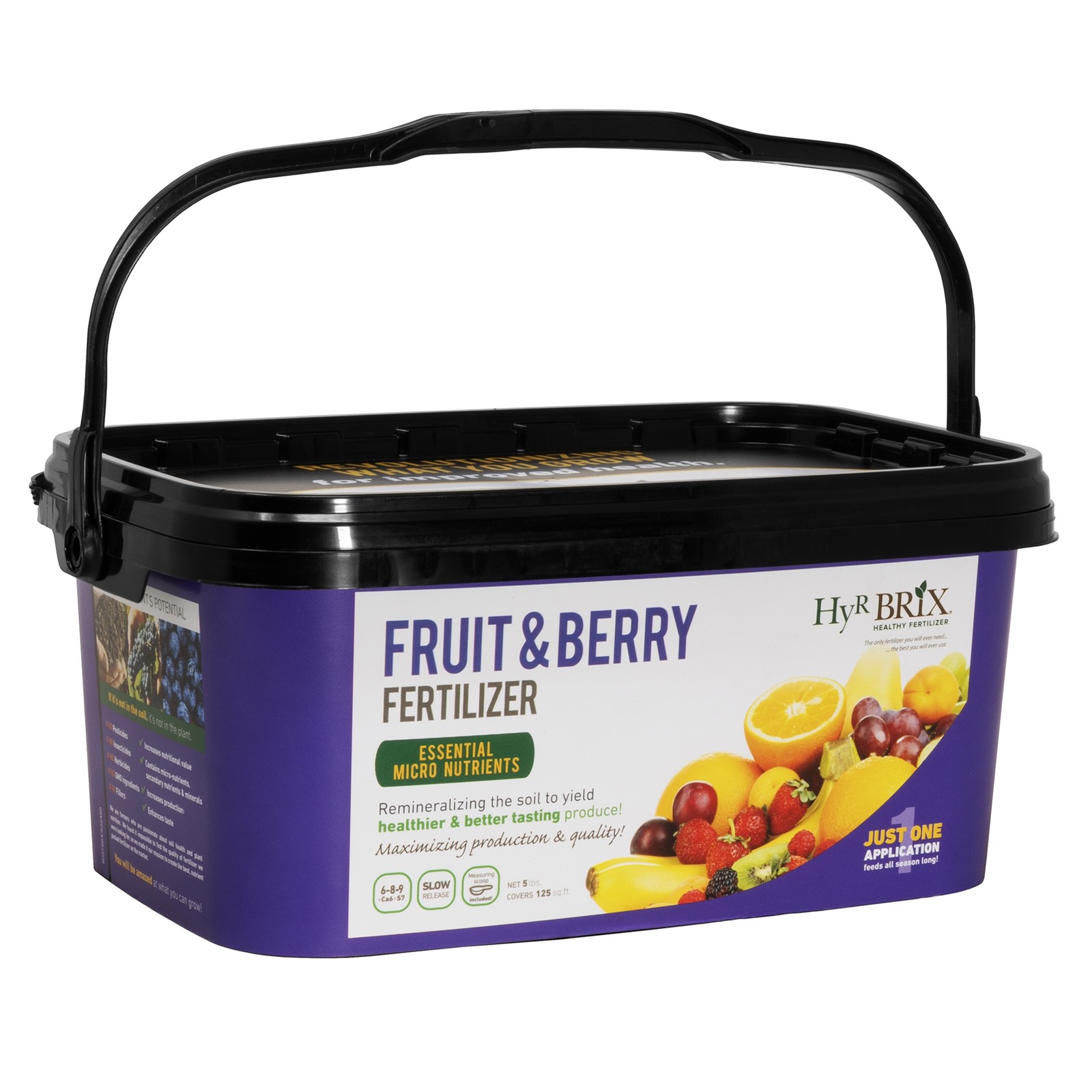 HyR BRIX Slow-Release 6-8-9 Fruit & Berry Fertilizer, 5lb Bucket