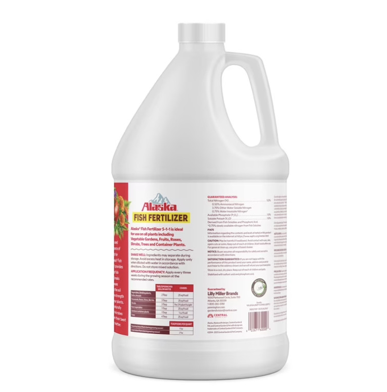Fish Fertilizer 5-1-1 Plant Food, 1 gal. Free Shipping