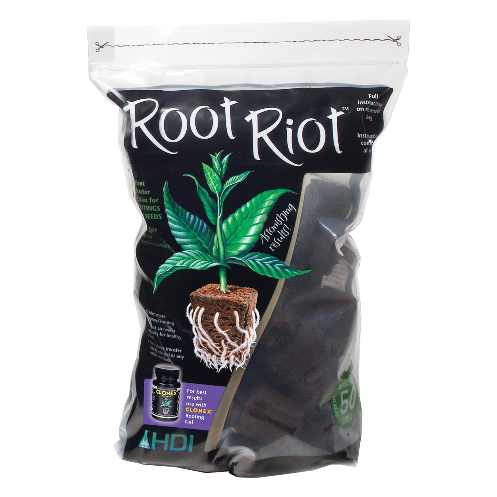 Root Riot Plant Starter Cubes Made from Sphagnum Peat Moss. Ideal for Cuttings
