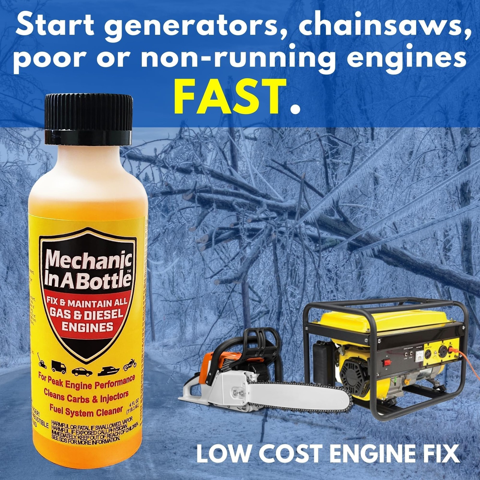 Mechanic in A Bottle Gas & Diesel Formula, Gallon Jug. Fuel System Cleaner & …