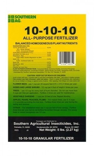 Southern Ag All Purpose Granular Fertilizer 10-10-10 5 lb.