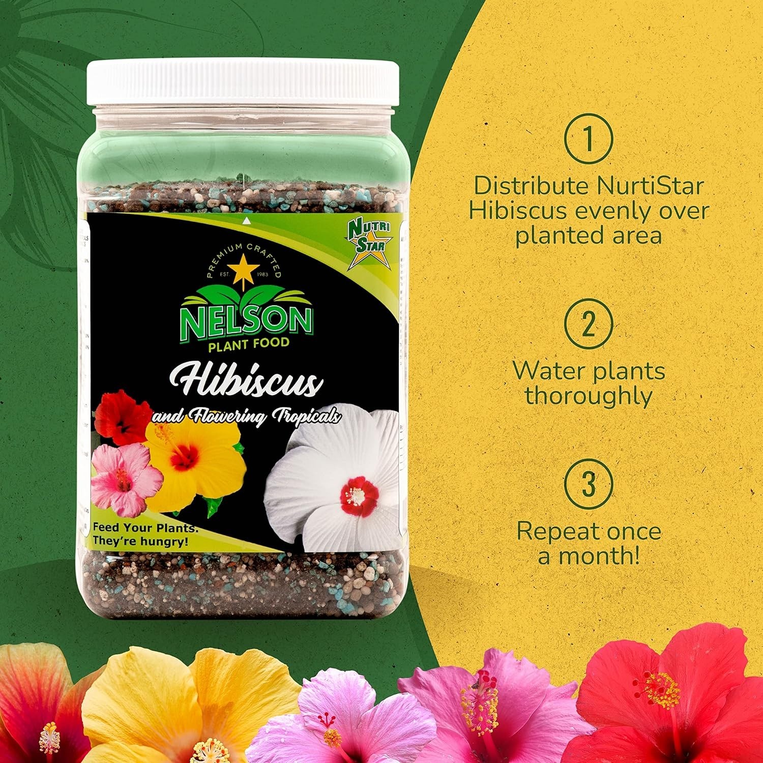 NutriStar 10-4-12 Fertilizer – 4 lb Granular Plant Food for Vibrant Blooms