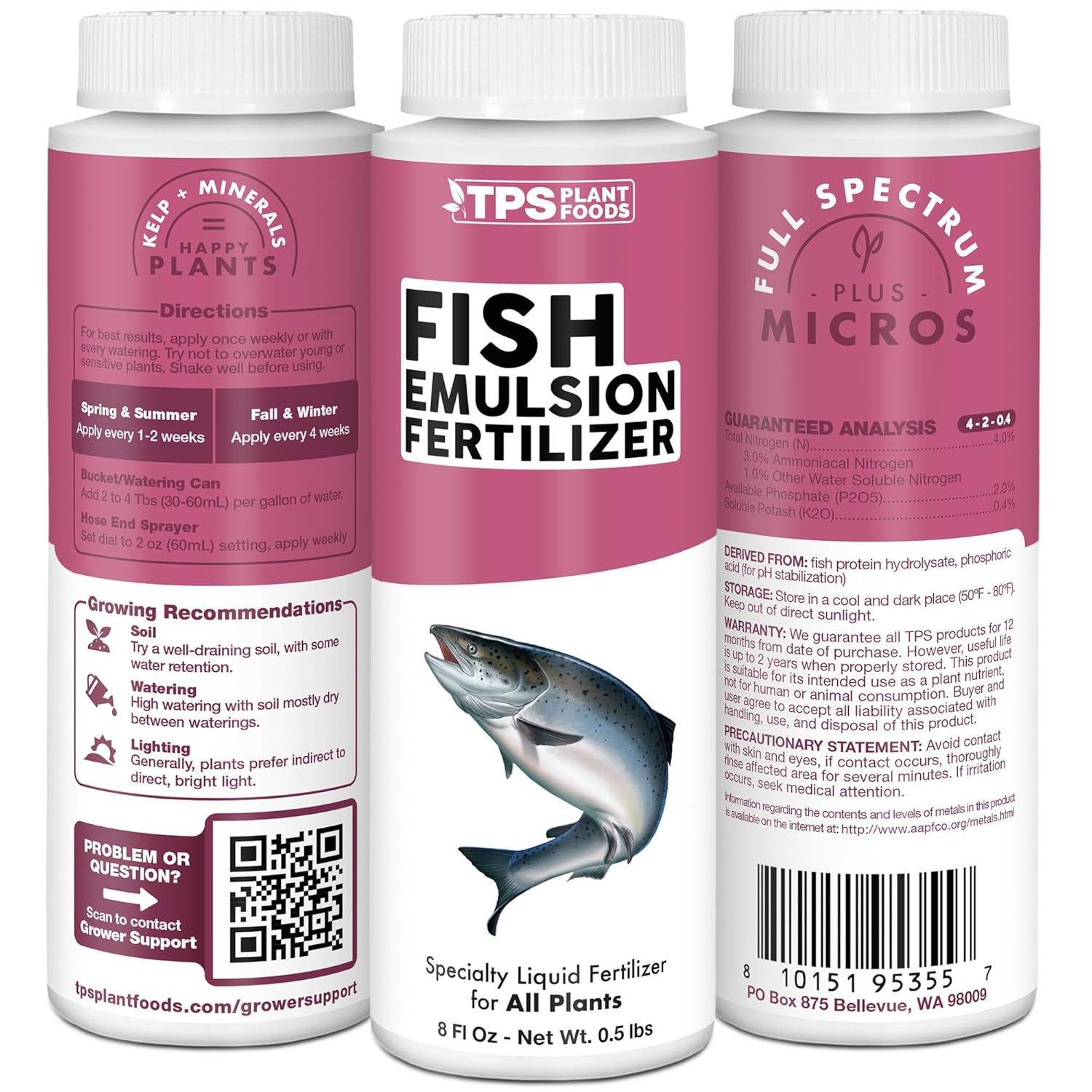 Fish Emulsion Fertilizer – Liquid Organic Fish Emulsion Fertilizer for Plants &