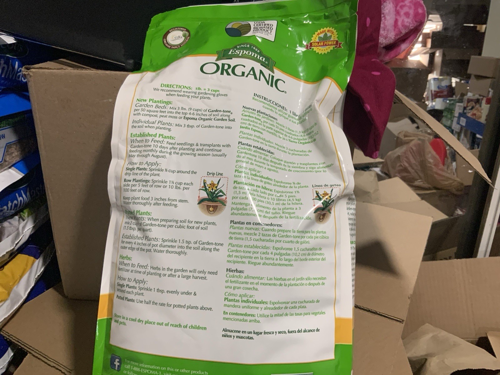 Espoma Organic Garden-tone Fertilizer, Herb & Vegetable Food Granules 4 lb Bag