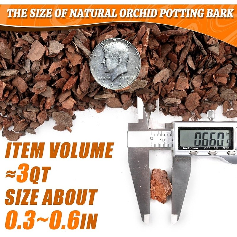 Orchid Bark Root Stability Aeration Drainage pH Neutral Sterilized Indoor Plants