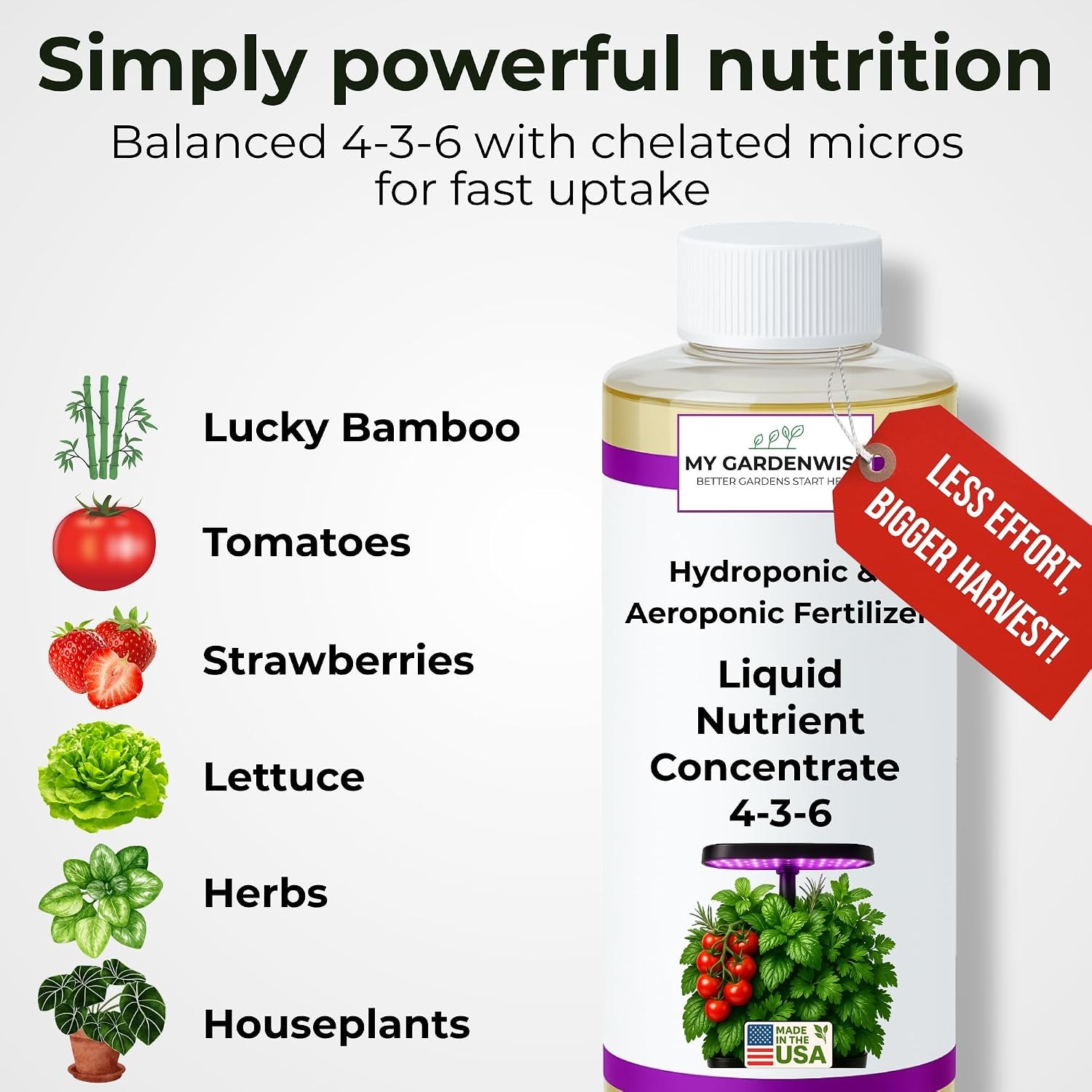 Liquid Plant Food – Hydroponics Nutrients for Indoor House Plants Tomato