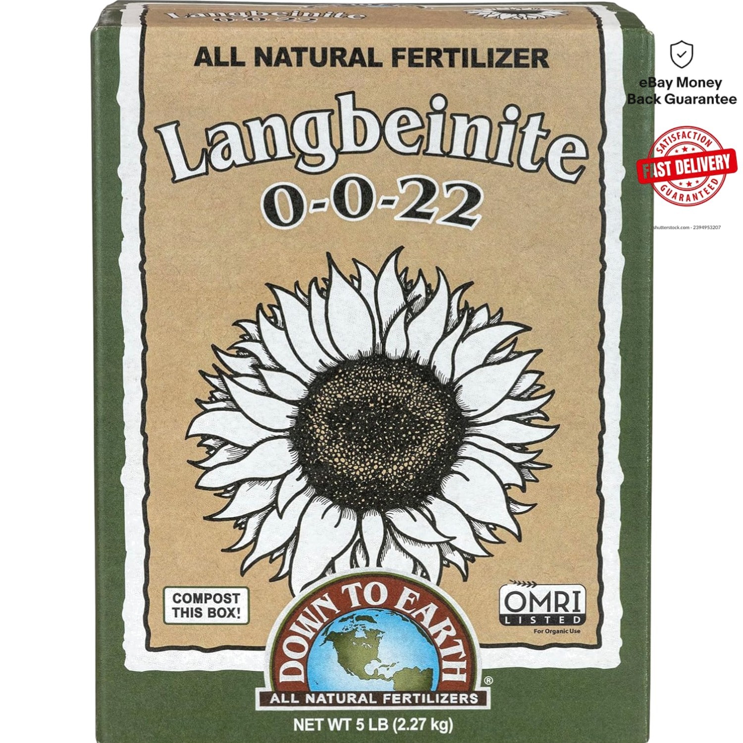 Eco-Friendly Langbeinite Plant Food 0-0-22 – 5 lb Granular Formula for Growth