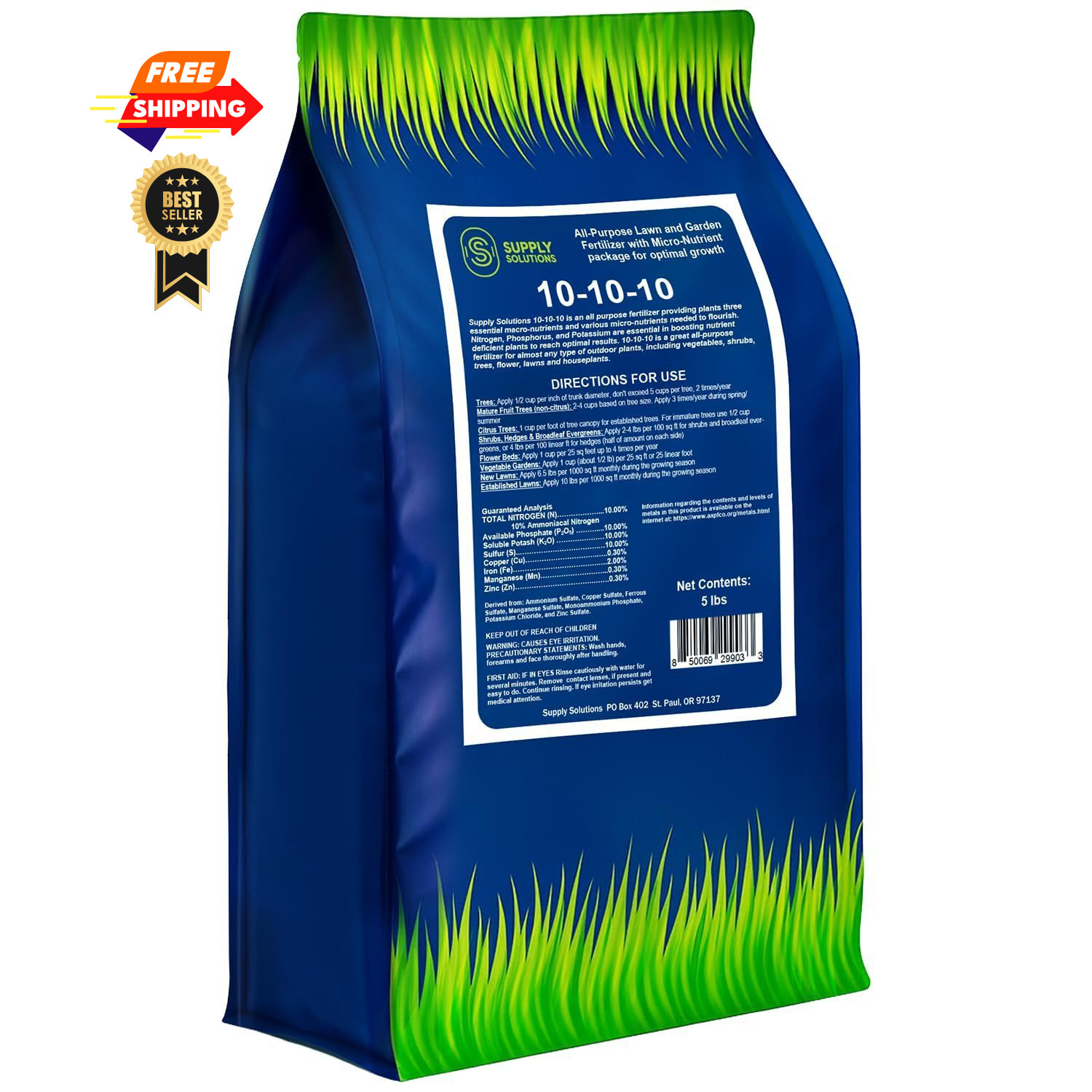 Supply Solutions 10-10-10 Complete Lawn & Garden Granular Fertilizer 5 Pounds