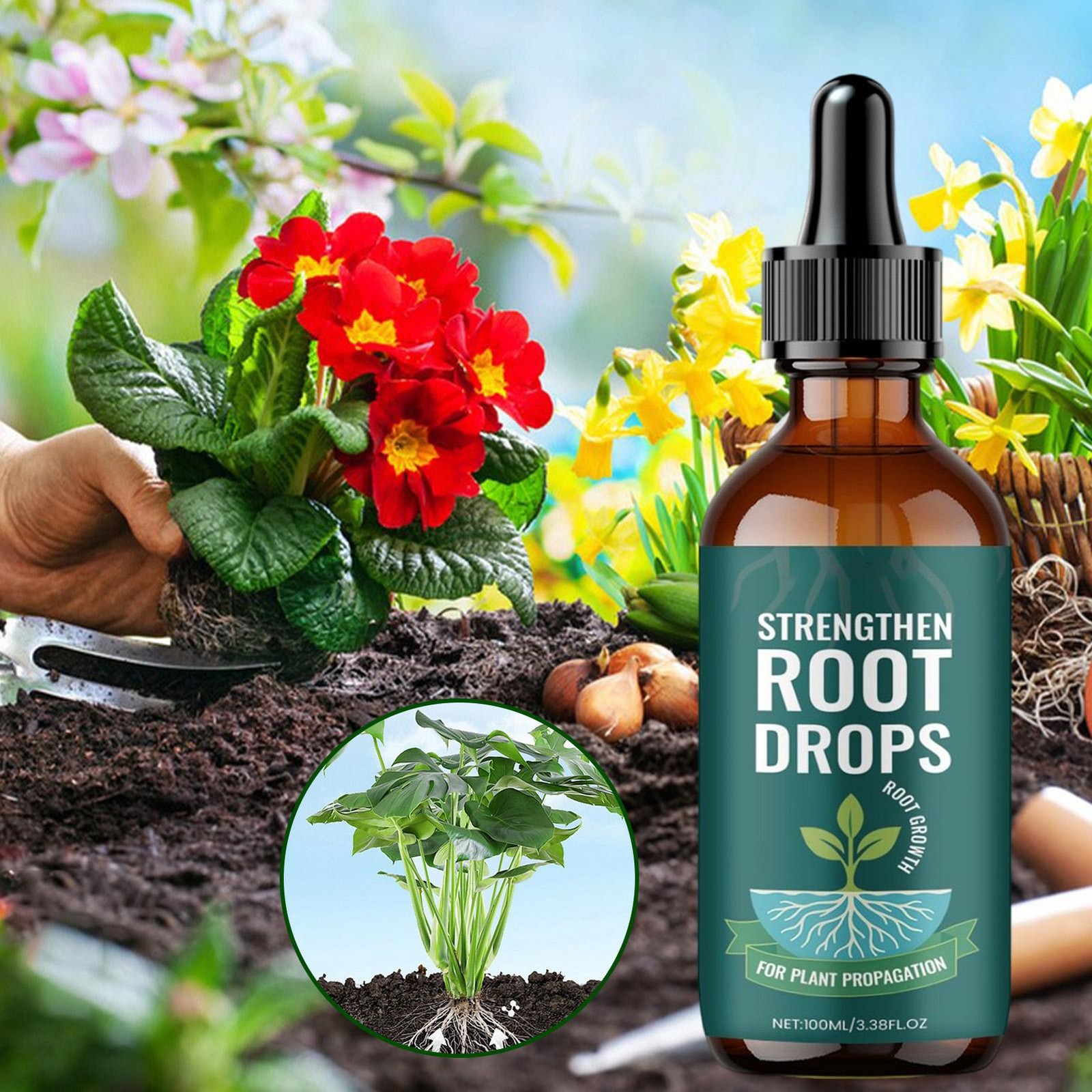 Drops Root for Propagation Rooting Liquid 100ml RootStimulator for Plants