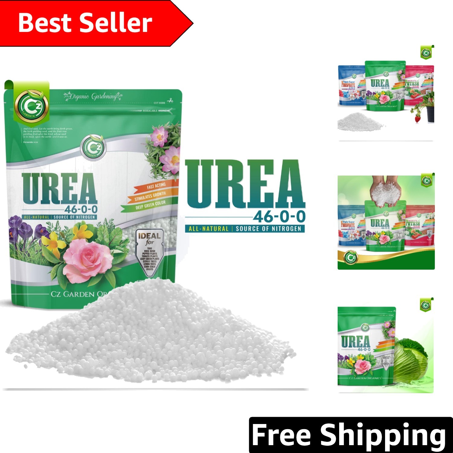 Versatile Urea Fertilizer 46-0-0 – 5LB for Flower Gardens and Creative Dyes
