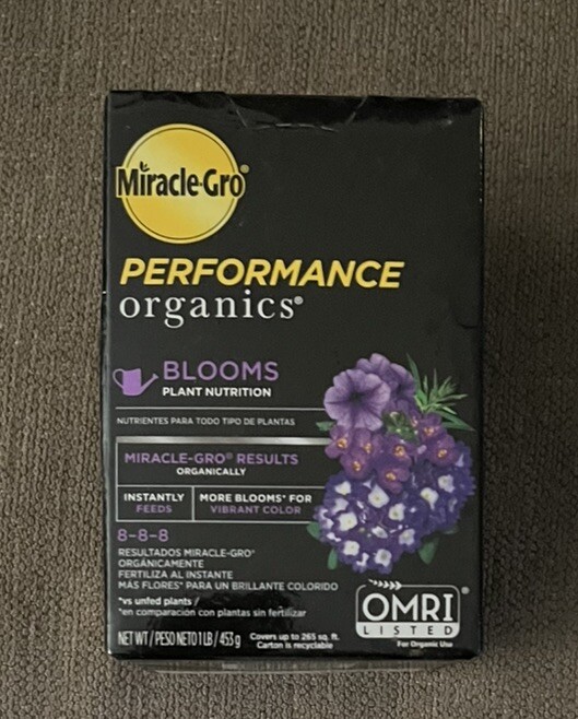 MIRACLE-GRO 3005410 Performance Organics for Blooms Plant Nutrition 1 Lb 2 Boxes