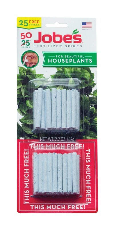 Jobes Organic Fertilizer Spikes For Beautiful Houseplants 2.2 oz 50 Spikes