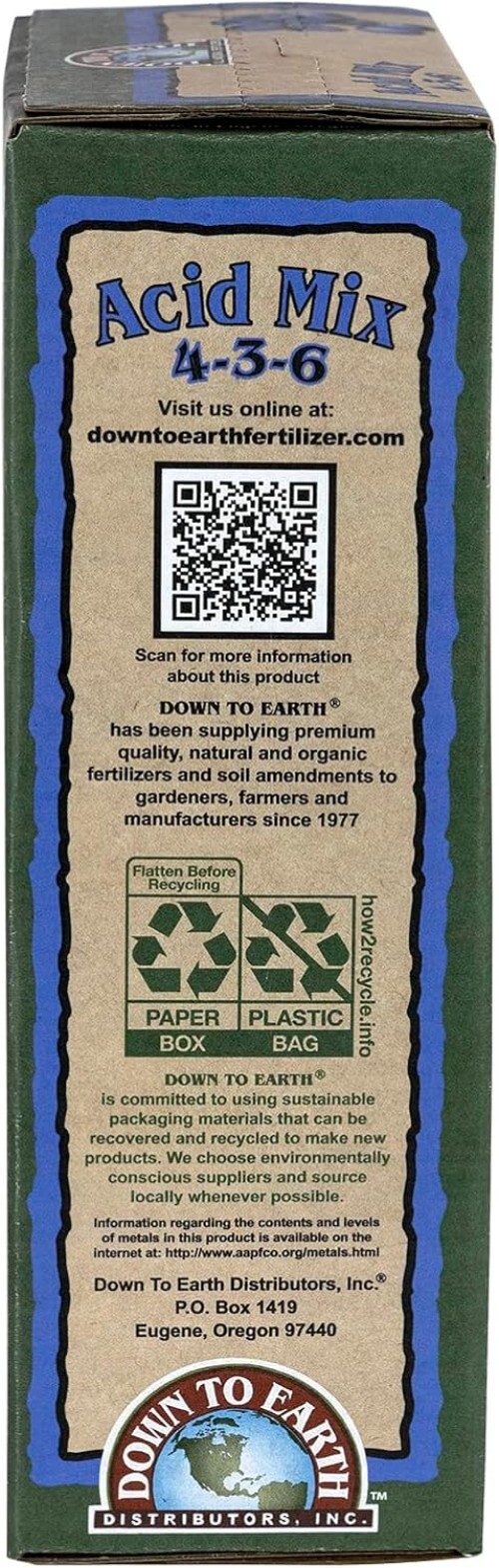 Organic Slow-Release Acid Mix Fertilizer 4-3-6 for Rhododendrons & More