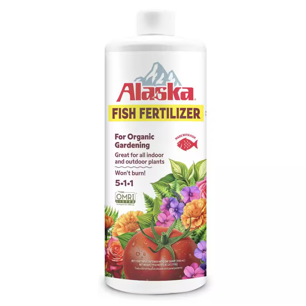32 Oz. (1 Qt.) Organic Gardening Liquid Fish Emulsion Plant Food Fertilizer Conc
