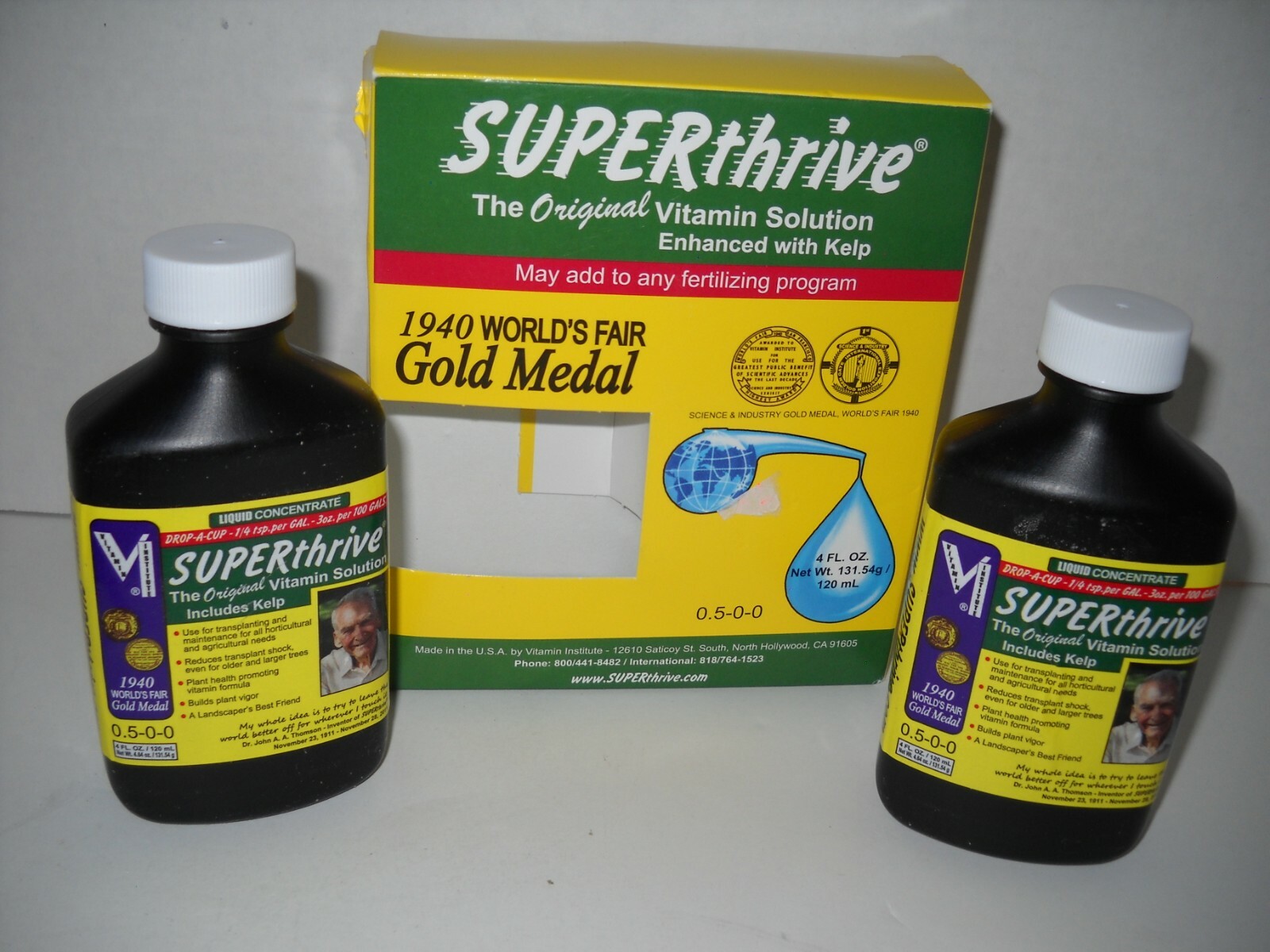 SUPERthrive VI30148 Plant Vitamin Solution, 4 Ounce Each. Lot of 2 Bottles