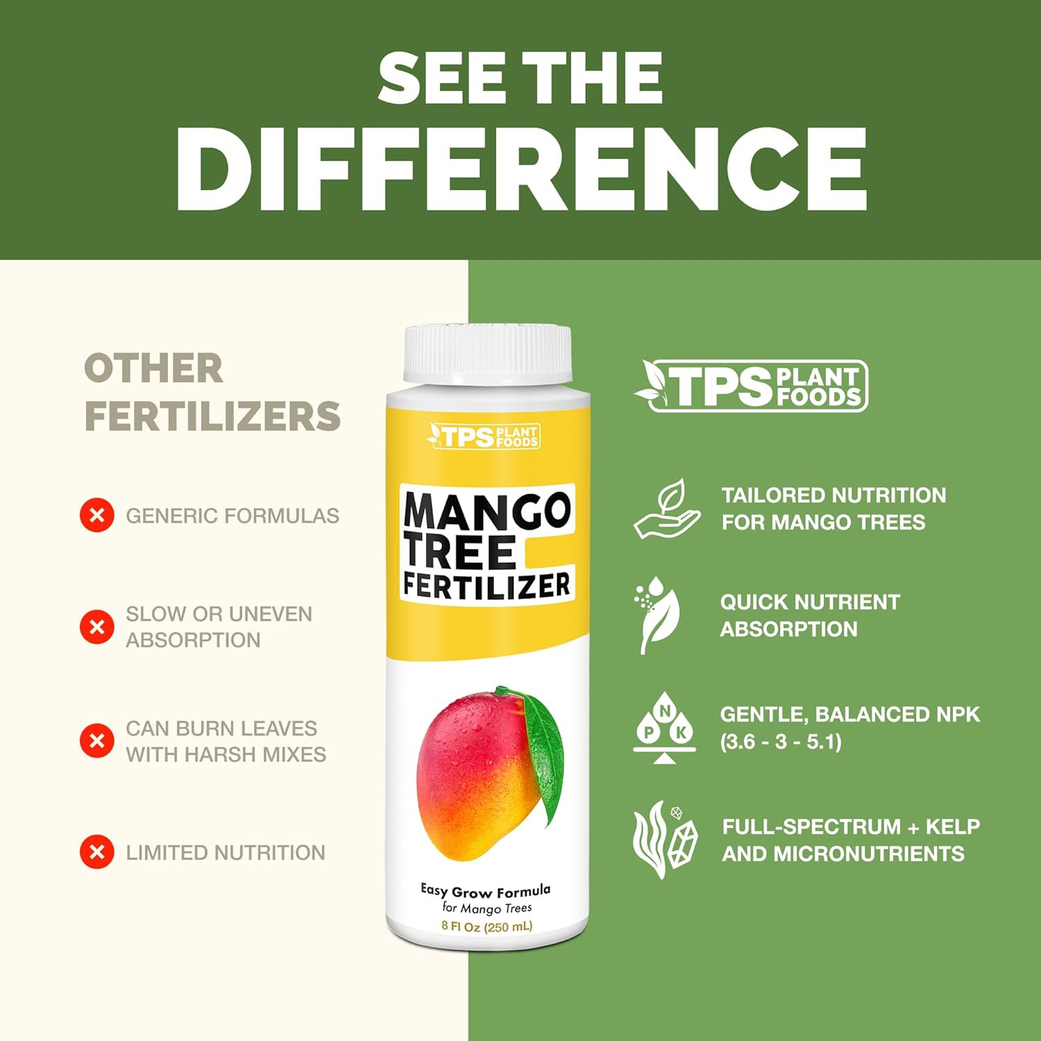 Mango Tree Fertilizer – Liquid Plant Food for More Fruit, Stronger Blossoms &…