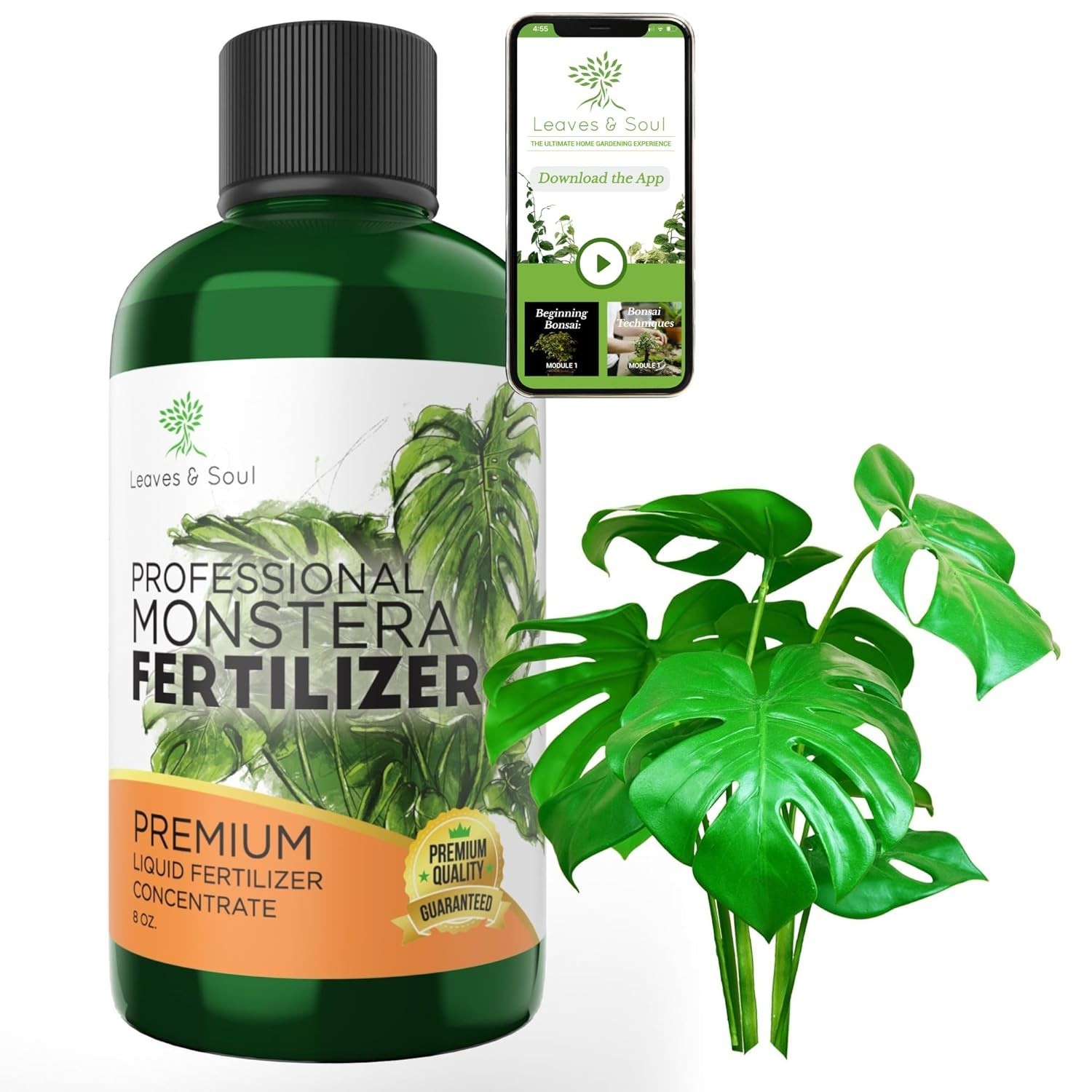 Guaranteed Monstera Plant Fertilizer – 8 Oz of 3-1-2 Nutrients & Growth Vitality