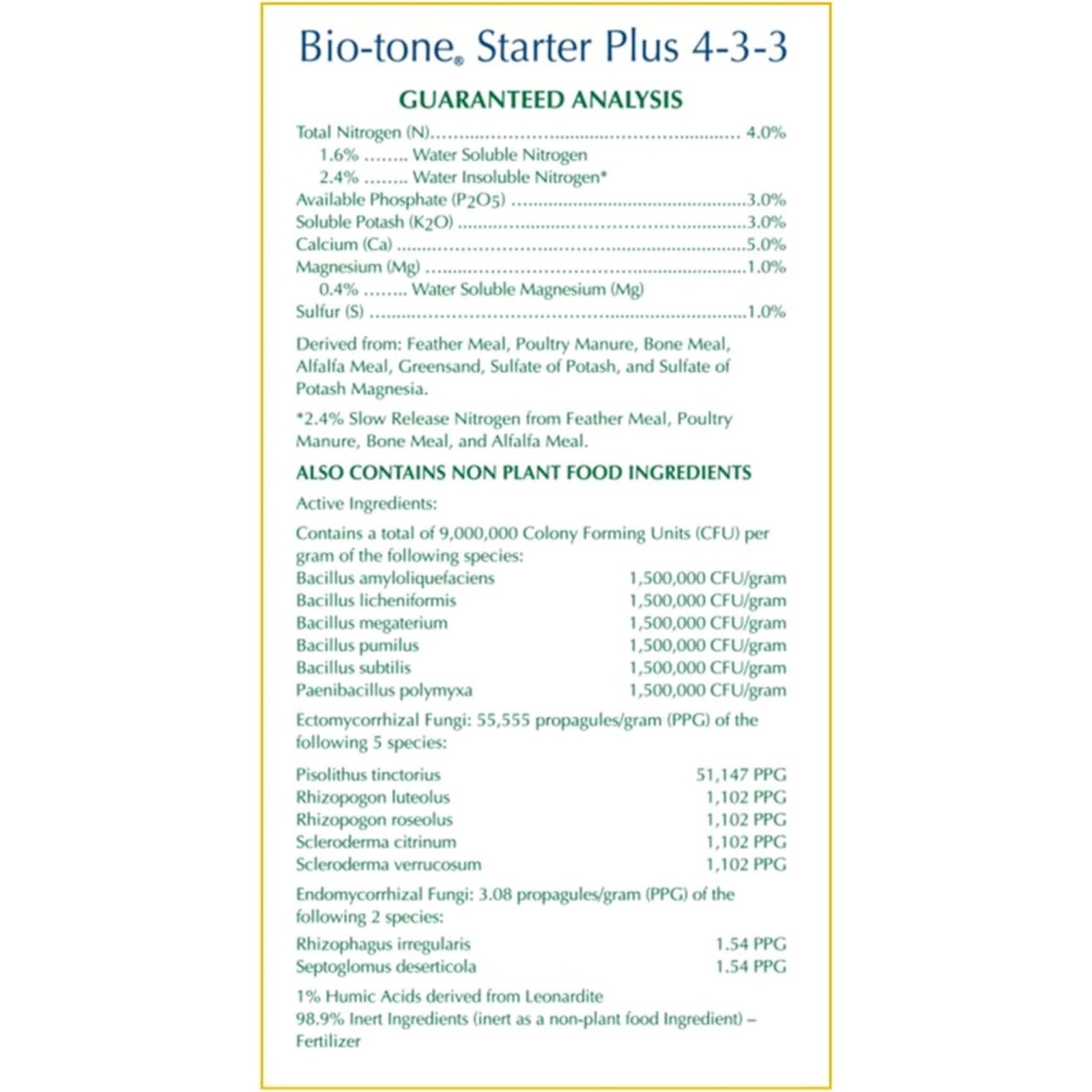 Espoma BTSP8 Organic 4-3-3 BioTone Starter Plus Fertilizer, 8 lb, 4 Pack