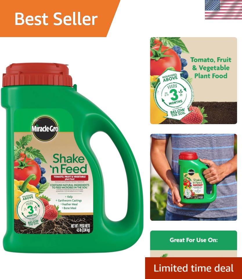 Shake ‘N Feed Tomato, Fruit & Vegetable Plant Food, 4.5 lb. | For Outdoor In-…