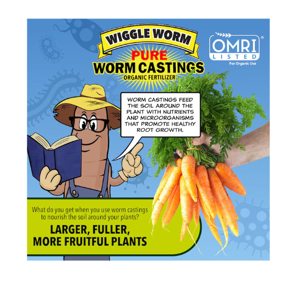 Wiggle Worm Pure Organic Worm Castings – Organic Fertilizer – 30 Pounds