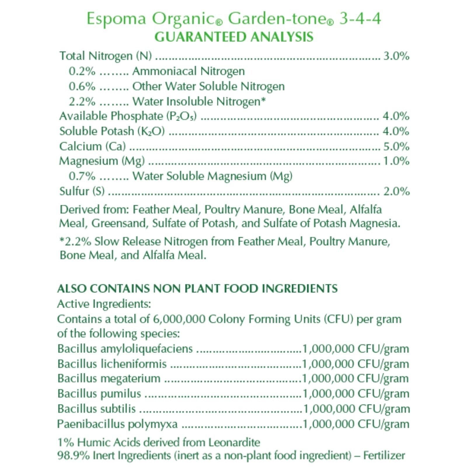 Espoma GT18 Garden Tone Organic Herb & Vegetable Food Fertilizer – Pack of 1