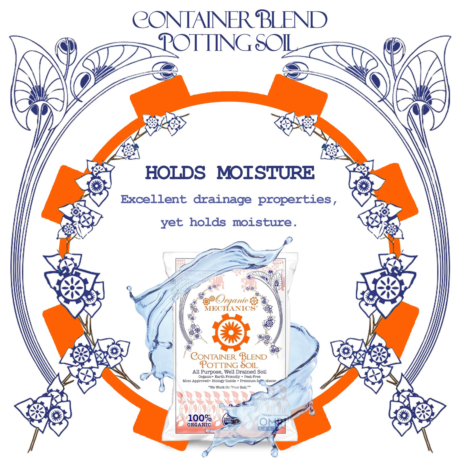 Organic Mechanics, Container Blend Potting Soil- 1 CU FT.