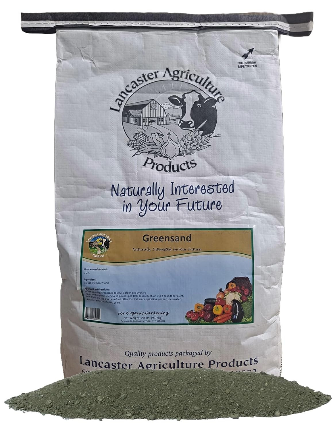 Greensand 20 Pounds – Natural Fertilizer for Healthy Soil, Rich in Potassium & I