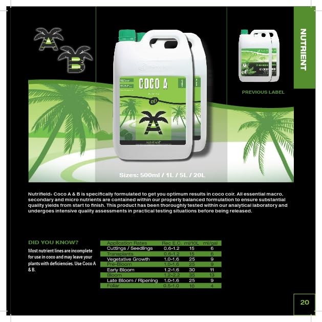 Nutrifield Liquid Fertilizer 5 Liter A 1-4-2 & B 3-0-0.5 Plant Food 2 Part Ba…