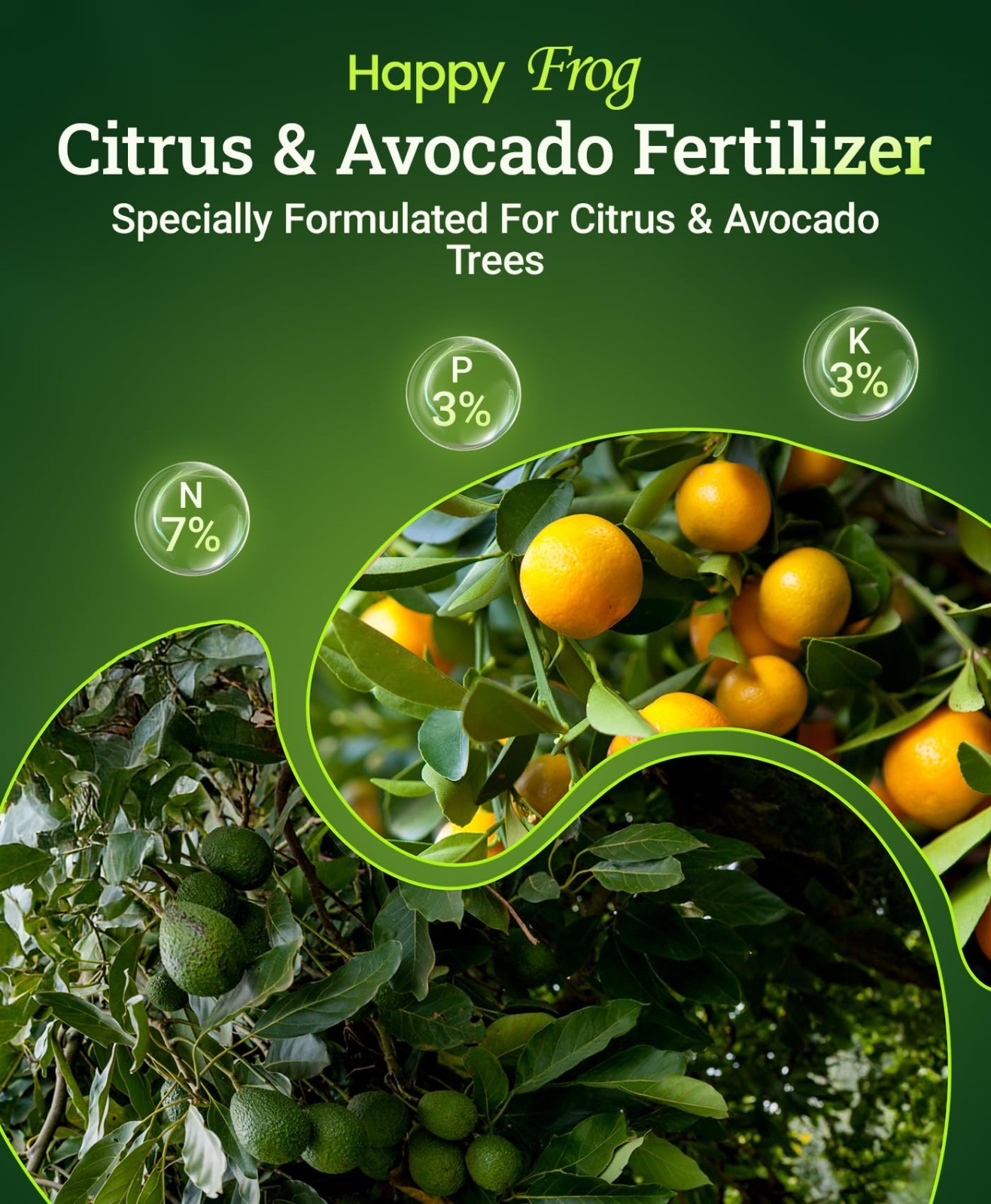 Citrus & Avocado Fertilizer – OMRI Listed, Slow-Release Nitrogen, Calcium, Sulfu